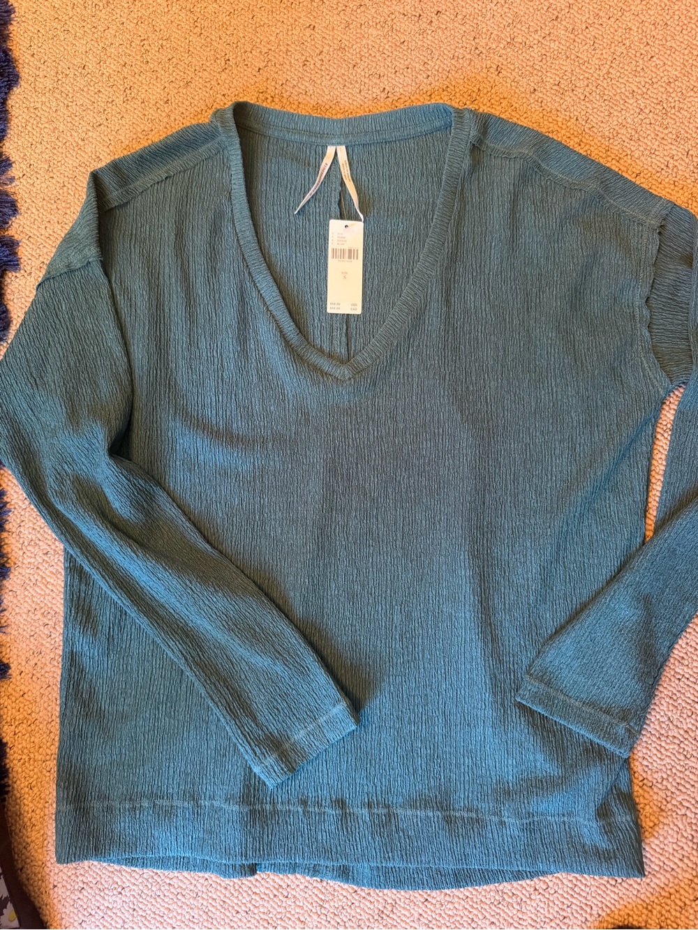 Anthropology Women’s V-Neck Lightweight Knit Top - Teal
